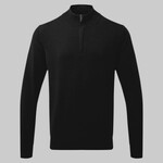 AQ048 Men's cotton blend ¼ zip sweater